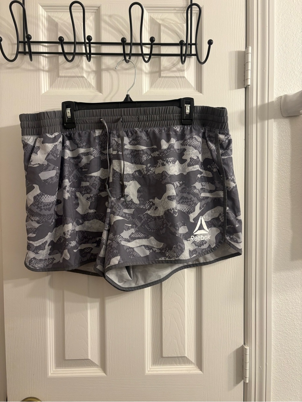 Reebok Men’s Gray Camo Athletic Shorts
